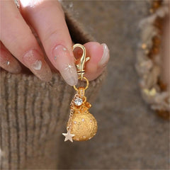 Golden Fortune Bag Charm Keychain