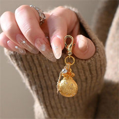 Golden Fortune Bag Charm Keychain