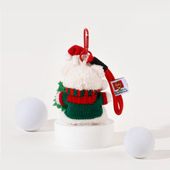 Christmas Teddy Bear Plush Bag Charm Keychain