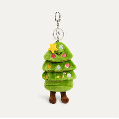 Christmas Tree & Snowman Plush Bag Charms