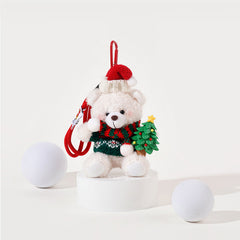 Christmas Teddy Bear Plush Bag Charm Keychain