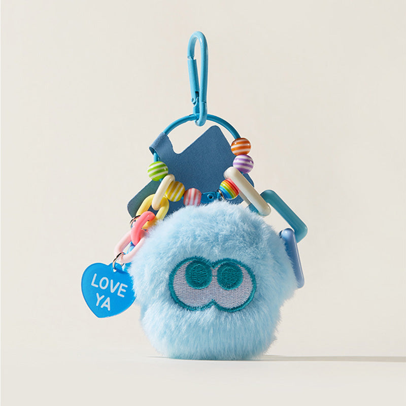 'LOVE YA' Macaron Squid Big Eye Plush Bag Charm Keychain