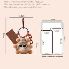 Cool Chic Sunglasses Plush Bag  Charm Keychain