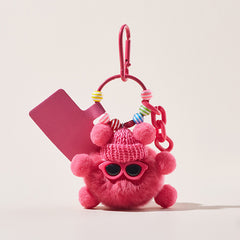 Cool Chic Sunglasses Plush Bag  Charm Keychain