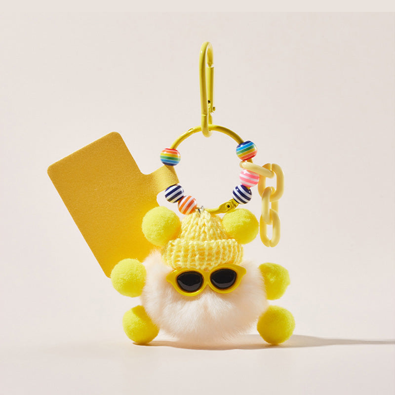 Cool Chic Sunglasses Plush Bag  Charm Keychain