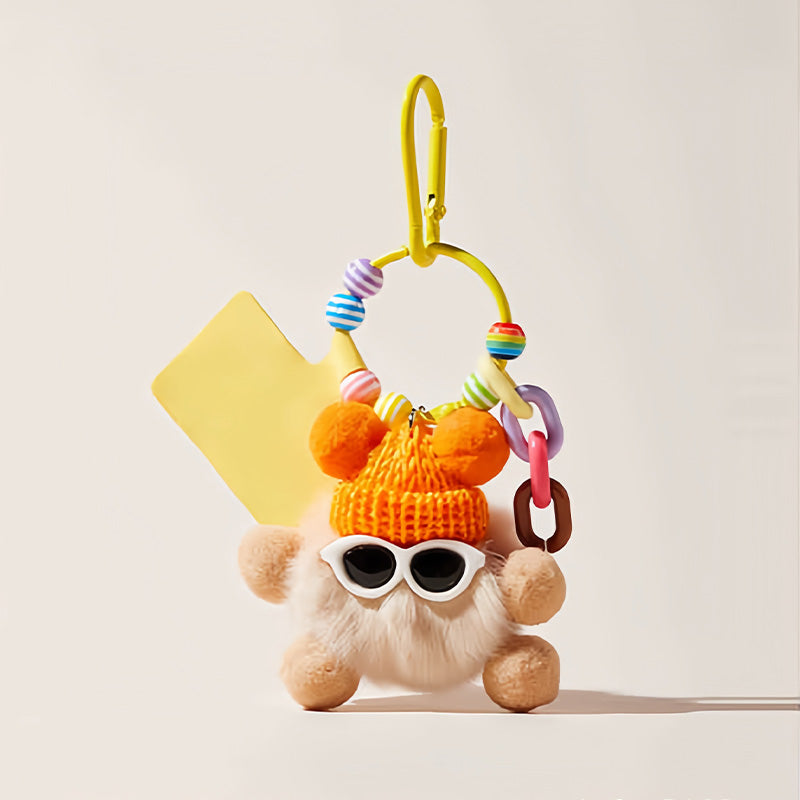 Cool Chic Sunglasses Plush Bag  Charm Keychain