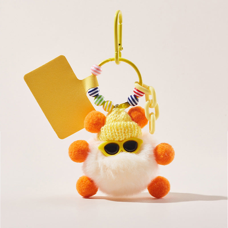 Cool Chic Sunglasses Plush Bag  Charm Keychain