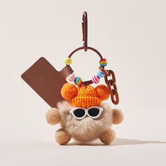 Cool Chic Sunglasses Plush Bag  Charm Keychain