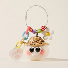 'LOVE YA' Heart-shaped Sunglasses Cool Bag Charm Keychain