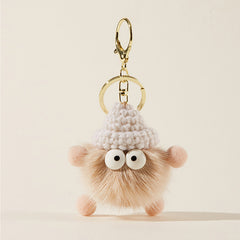 'Briquettes Series' Knit Cap Decor Bag Charm Keychain