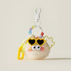 'Shy Briquettes' Cool Sunglasses Small Buckle Bag Charm Keychain