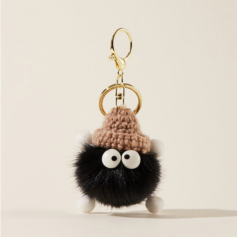 'Briquettes Series' Knit Cap Decor Bag Charm Keychain