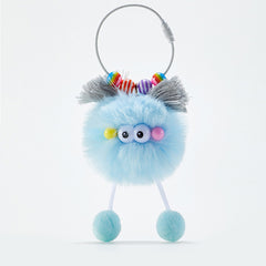 Whimsical Fluffy Monster Plush Bag Charm Keychain