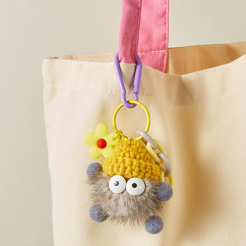 'Briquettes Seires' Flower Decor Bag Charm Keychain