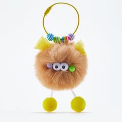 Whimsical Fluffy Monster Plush Bag Charm Keychain