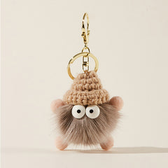 'Briquettes Series' Knit Cap Decor Bag Charm Keychain