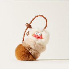 'Sausage Lips' Series Caterpillar Plush Bag Charm Keychain