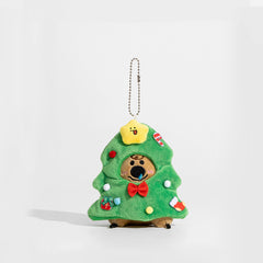 Cute Animal Christmas Tree Plush Bag Charms Keychain