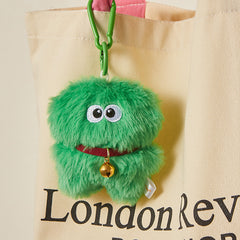 Fun Plush Monster Bag Charm with Bell Accent