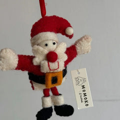 Handmade Santa Claus Felted Wool Bag Charms Keychain