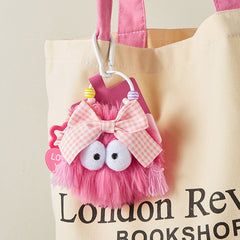 'LOVE YA' Bow Tie Plush Tassels Bag Charm Keychain