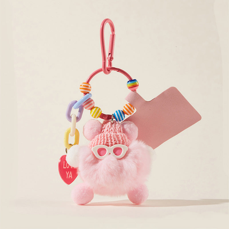 'LOVE YA' Cool Chic Sunglasses Plush Bag Charm Keychain