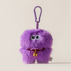 Fun Plush Monster Bag Charm with Bell Accent