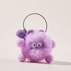 Monster Furry Bell Bag Charm Keychian