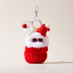 'Sausage Lips' Series Caterpillar Plush Cool Sunglasses Bag Charm Keychain