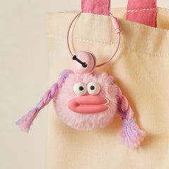 'Sausage Lips' Series Twisted Braid Decor Bag Charm Keychain