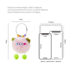 Whimsical Fluffy Monster Plush Bag Charm Keychain