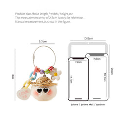 'LOVE YA' Heart-shaped Sunglasses Cool Bag Charm Keychain