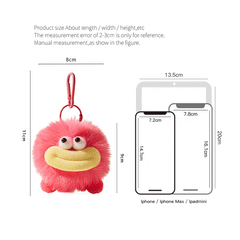 'Sausage Lips' Series Quirky Plush Bag Charm Keychain