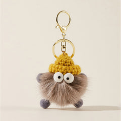 'Briquettes Series' Knit Cap Decor Bag Charm Keychain