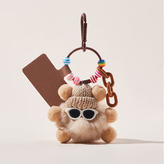 Cool Chic Sunglasses Plush Bag  Charm Keychain