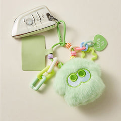 'LOVE YA' Macaron Squid Big Eye Plush Bag Charm Keychain