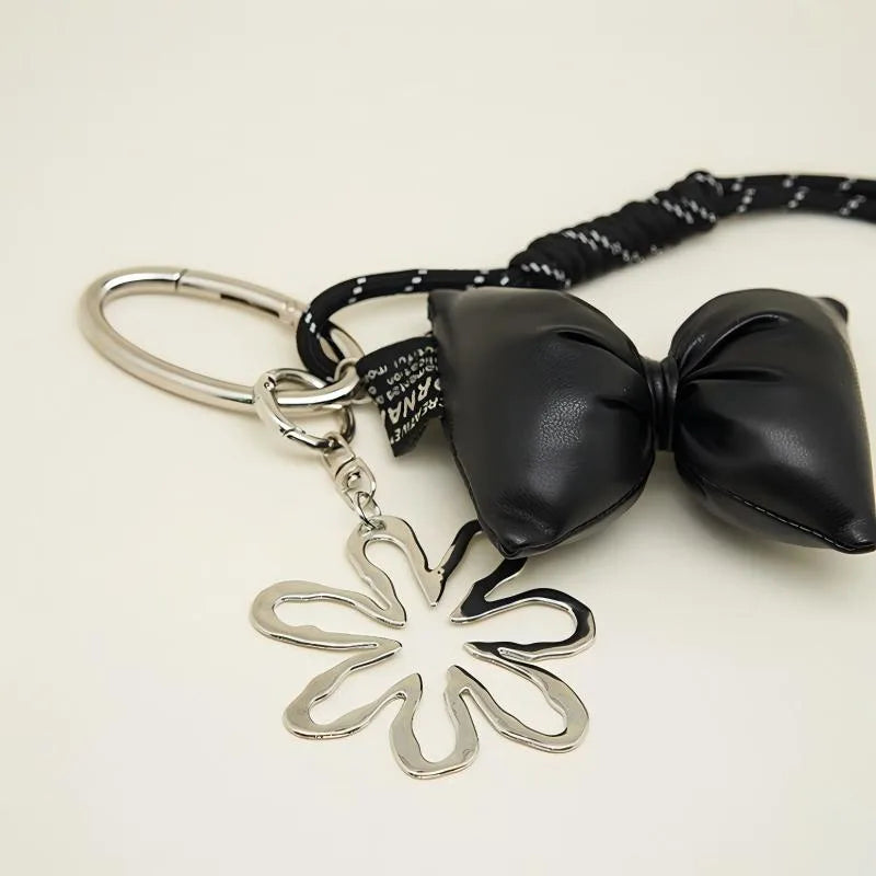 Modern-Puffy-Pouch-&-Abstract-Flower-Bag-Charm-3