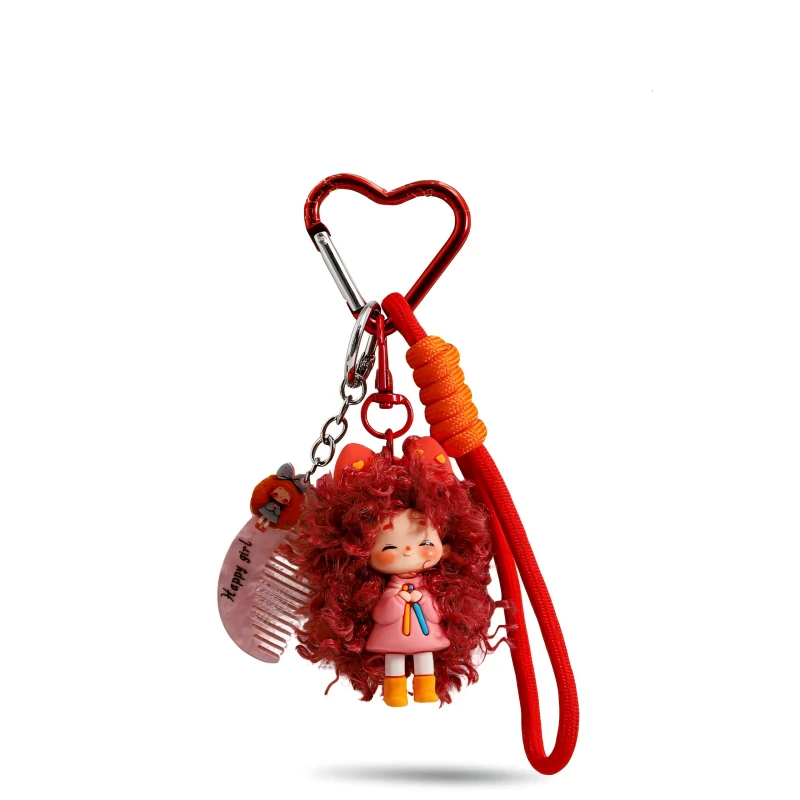 Cute-Curly-Hair-Doll-Bag-Charm-Keychain-1