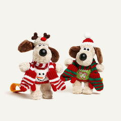 Christmas Dog with Gloves Plush Bag Charms