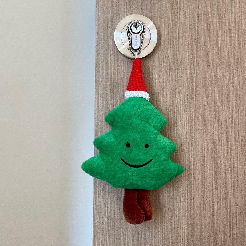 Christmas Tree Plush Bag Charms Keychain