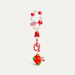 Festive Christmas Bag Charms with Beaded Straps