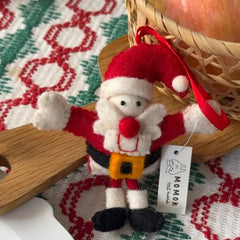 Handmade Santa Claus Felted Wool Bag Charms Keychain