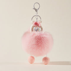 Beaded Bear Ears & Bow Decor Bag Charms Keychain