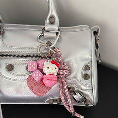 Sparkling Hello Kitty Bag Charm Glittering & Glamorous Design