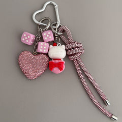 Sparkling Hello Kitty Bag Charm Glittering & Glamorous Design