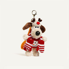 Christmas Dog with Gloves Plush Bag Charms