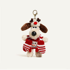 Christmas Dog with Gloves Plush Bag Charms