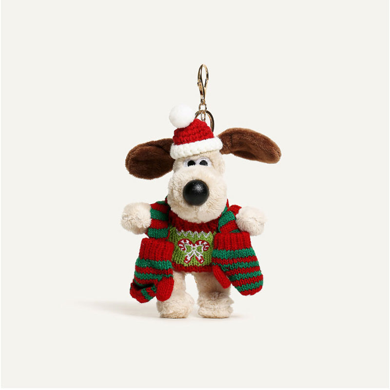 Christmas Dog with Gloves Plush Bag Charms