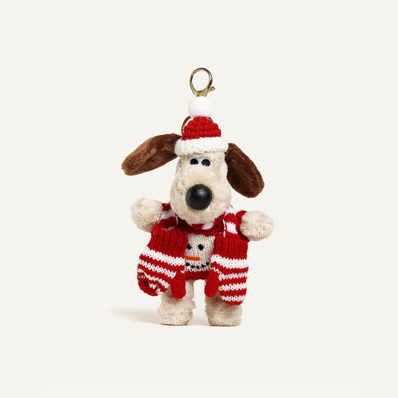 Christmas Dog with Gloves Plush Bag Charms