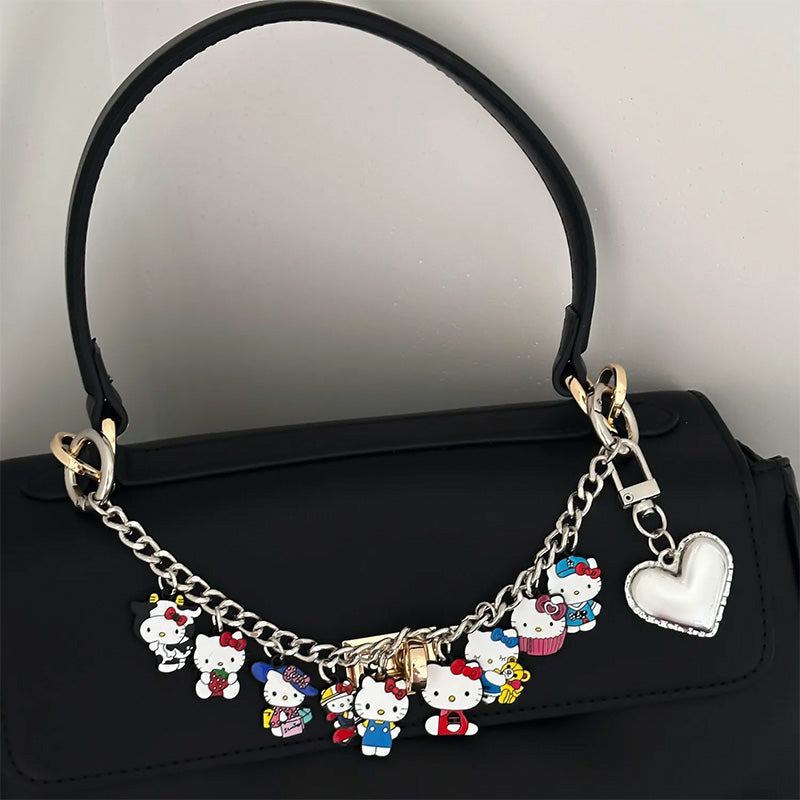hello kitty backpack chain Hello Kitty Bag Chain with Heart Charm – ShiningShiny